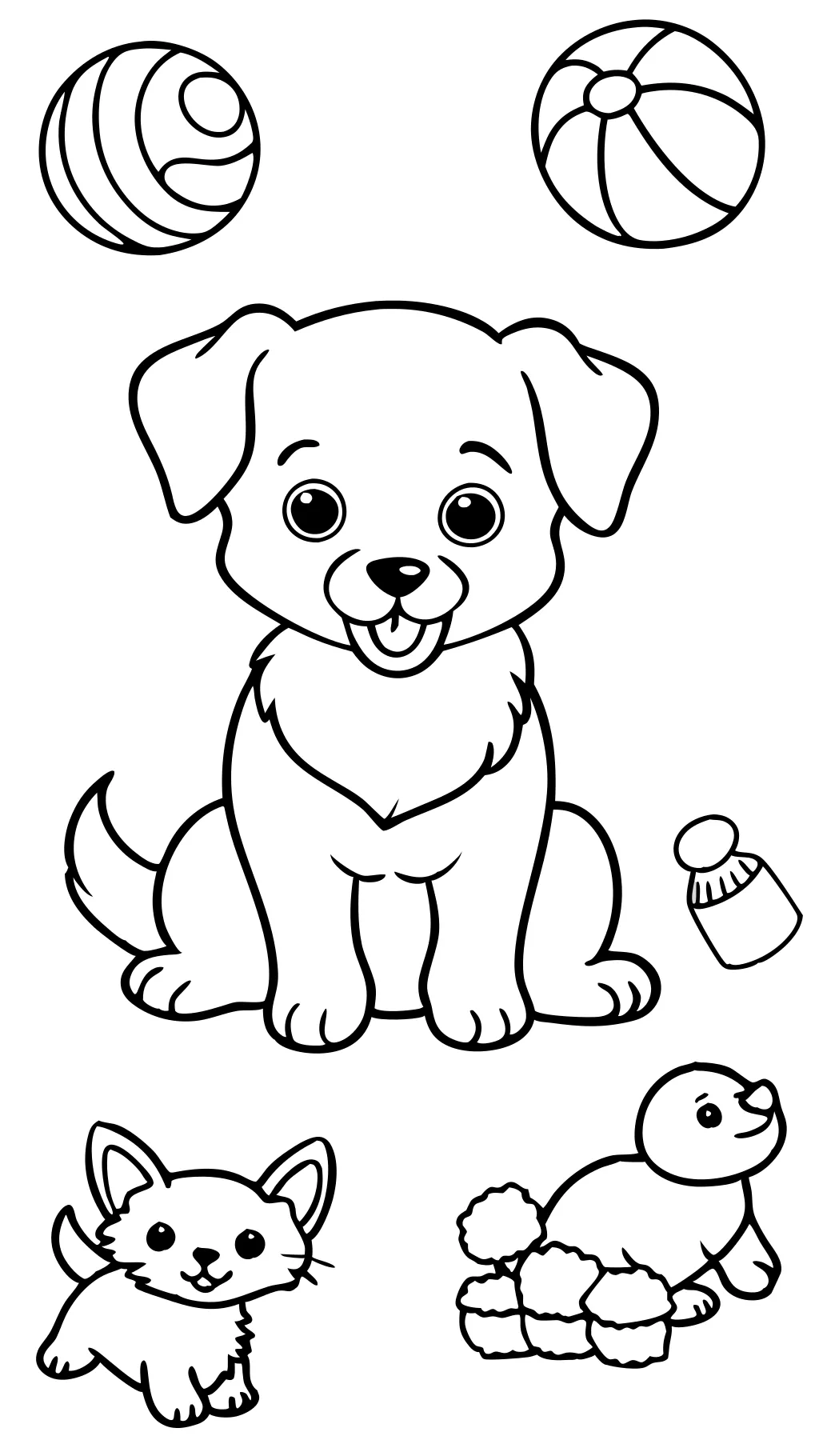 coloriage imprimable chiot